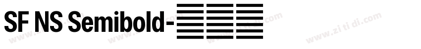 SF NS Semibold字体转换